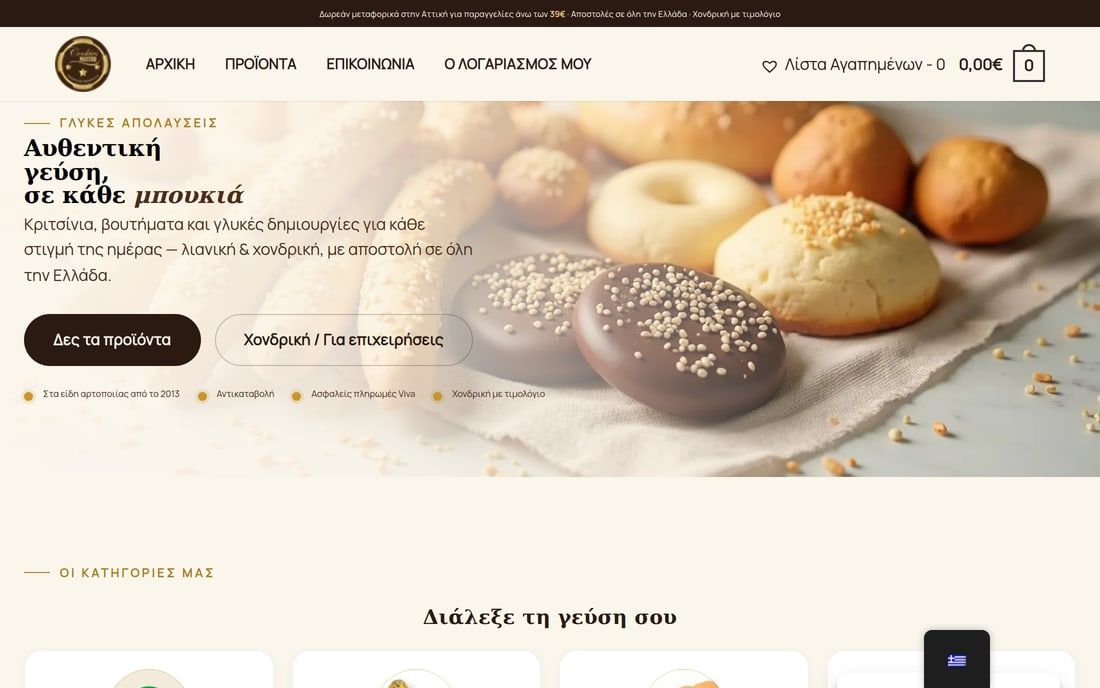 cookiesmaster.gr — E-shop / Ανασχεδίαση & Επιδόσεις